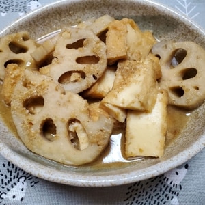 ご飯がススム レンコンと厚揚げの甘辛煮♪